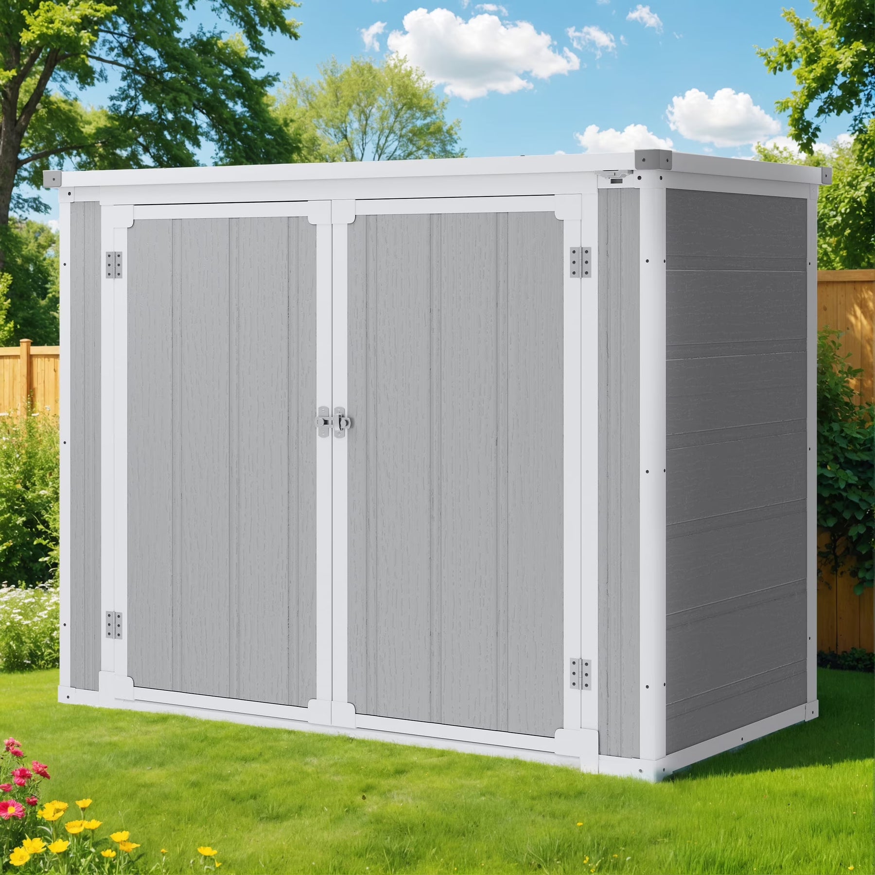 41 Cu.ft Outdoor Shed, Horizontal All - Weather Resin Storage Shed - Product image 1