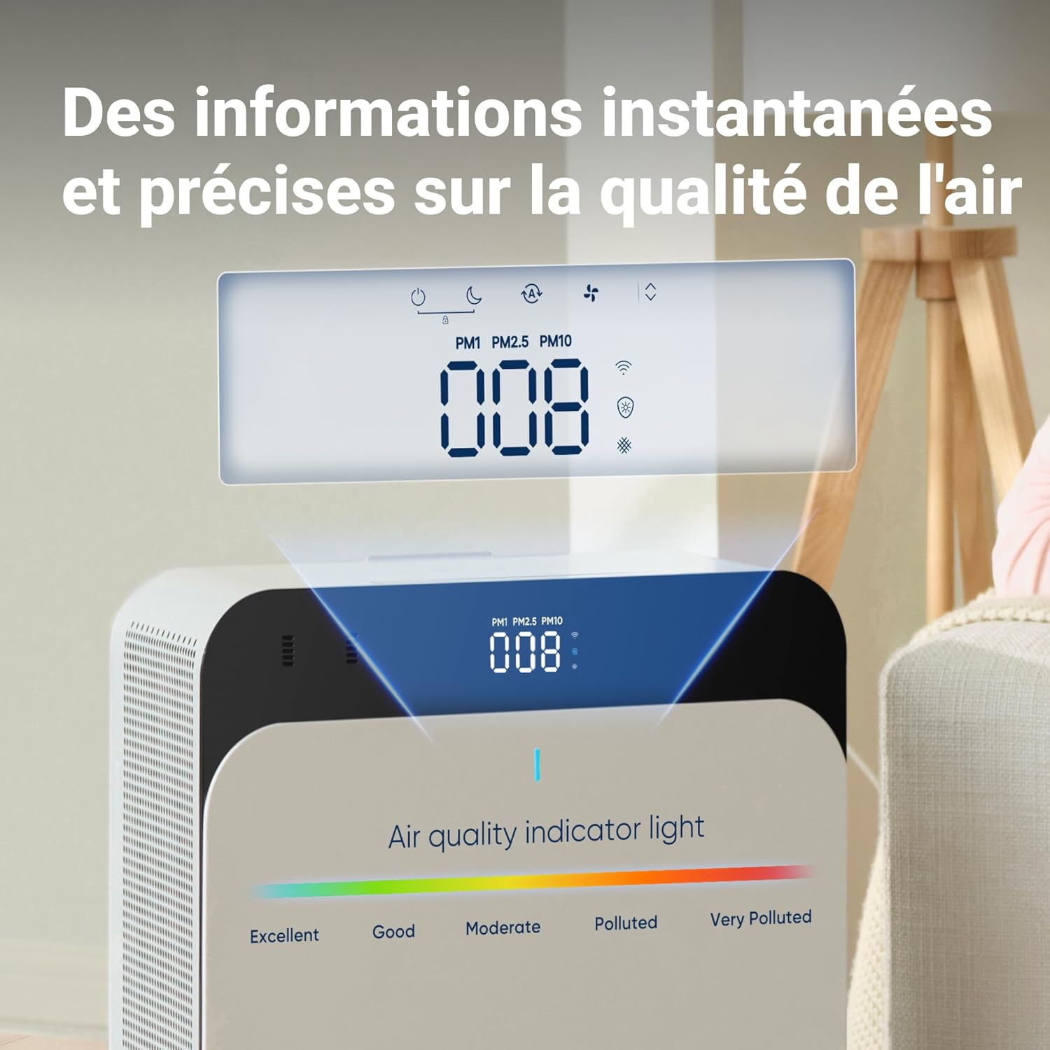 BLUEAIR Premium Air Purifier for Rooms up to 131 m², Ideal for Pet Allergens, Viruses, Bacteria and Large Spaces, Classic Pro CP7i