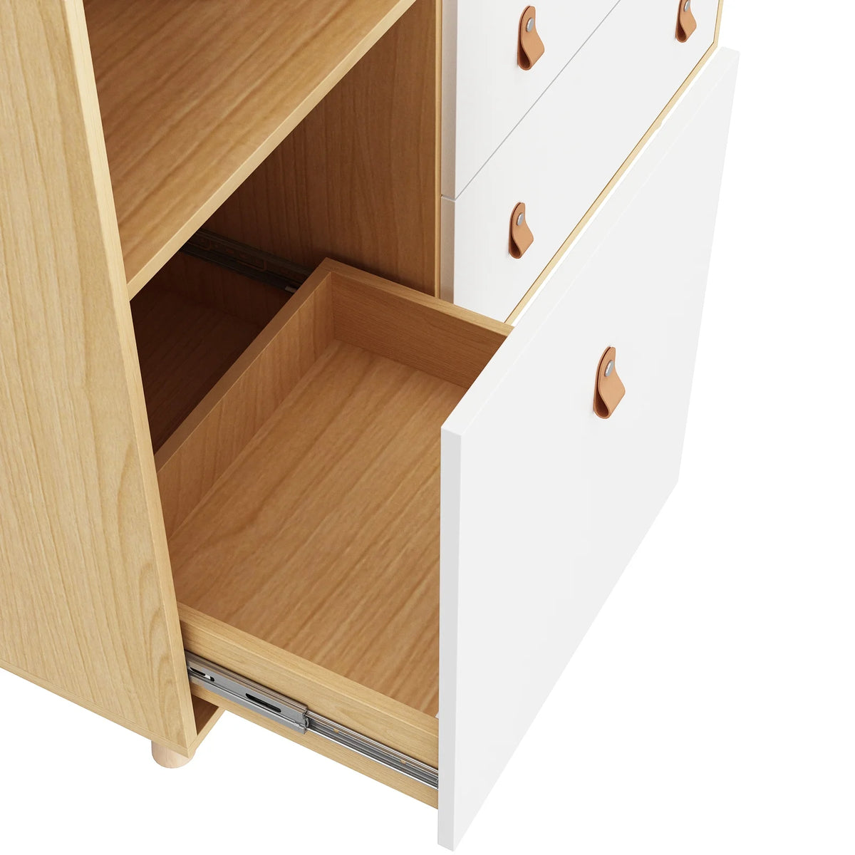 OXYLIFE 45" Baby Nursery Changing Table Dresser with 4 Drawers and Shelf for Nursery Room, White - Product image 91