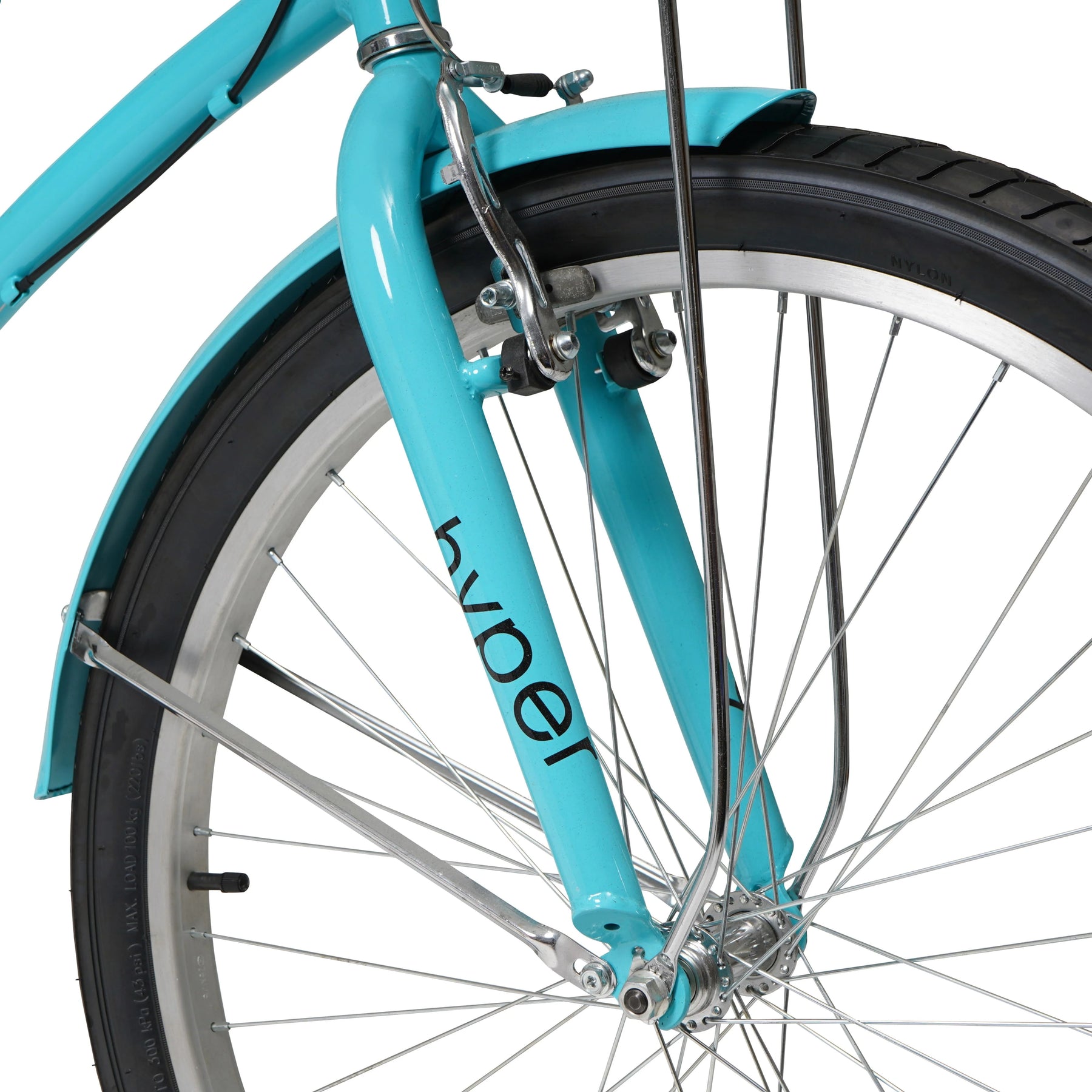 Hyper Bicycle 26" Woman'S Commute Bike with Basket, Neon Teal - Product image 10