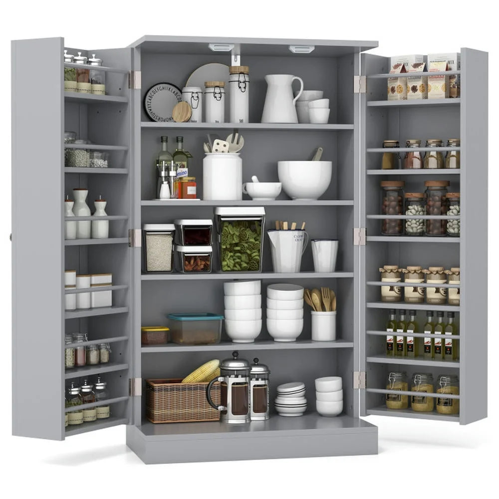 Spaco 17 - Tier Kitchen Small Pantry Cabinet with 2 Doors and 6 Adjustable Shelves, Cabinet Pantry - Product image 12