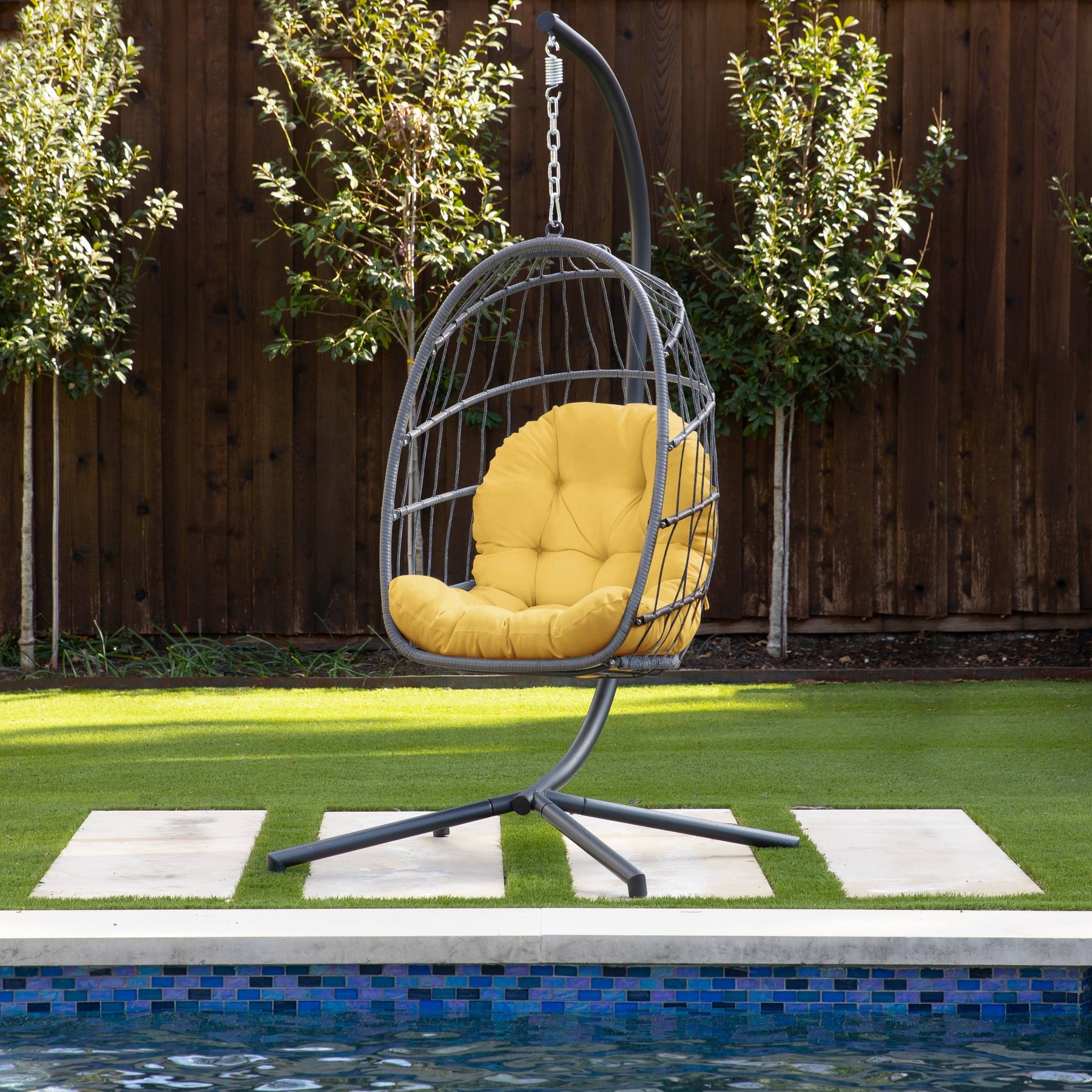 Humble + Haute Indoor/Outdoor Egg Chair Cushion - Cushion Only - 27 x 44 x 4 Inches - Daffodil - Product image 1