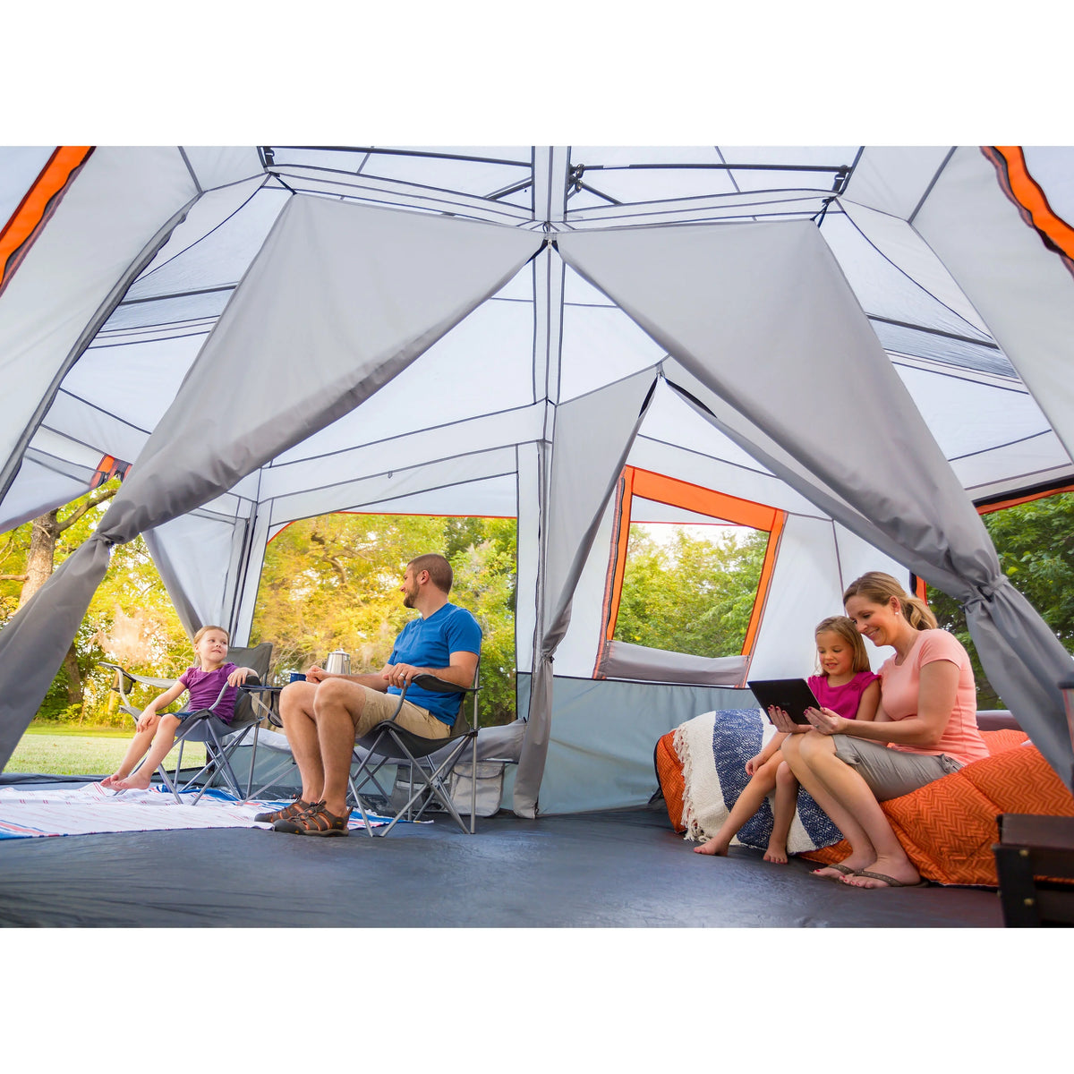 Ozark Trail 20' x 18' 12 - Person 3 - Room Instant Cabin Tent with Screen Room, 56.5 lb - Product image 10