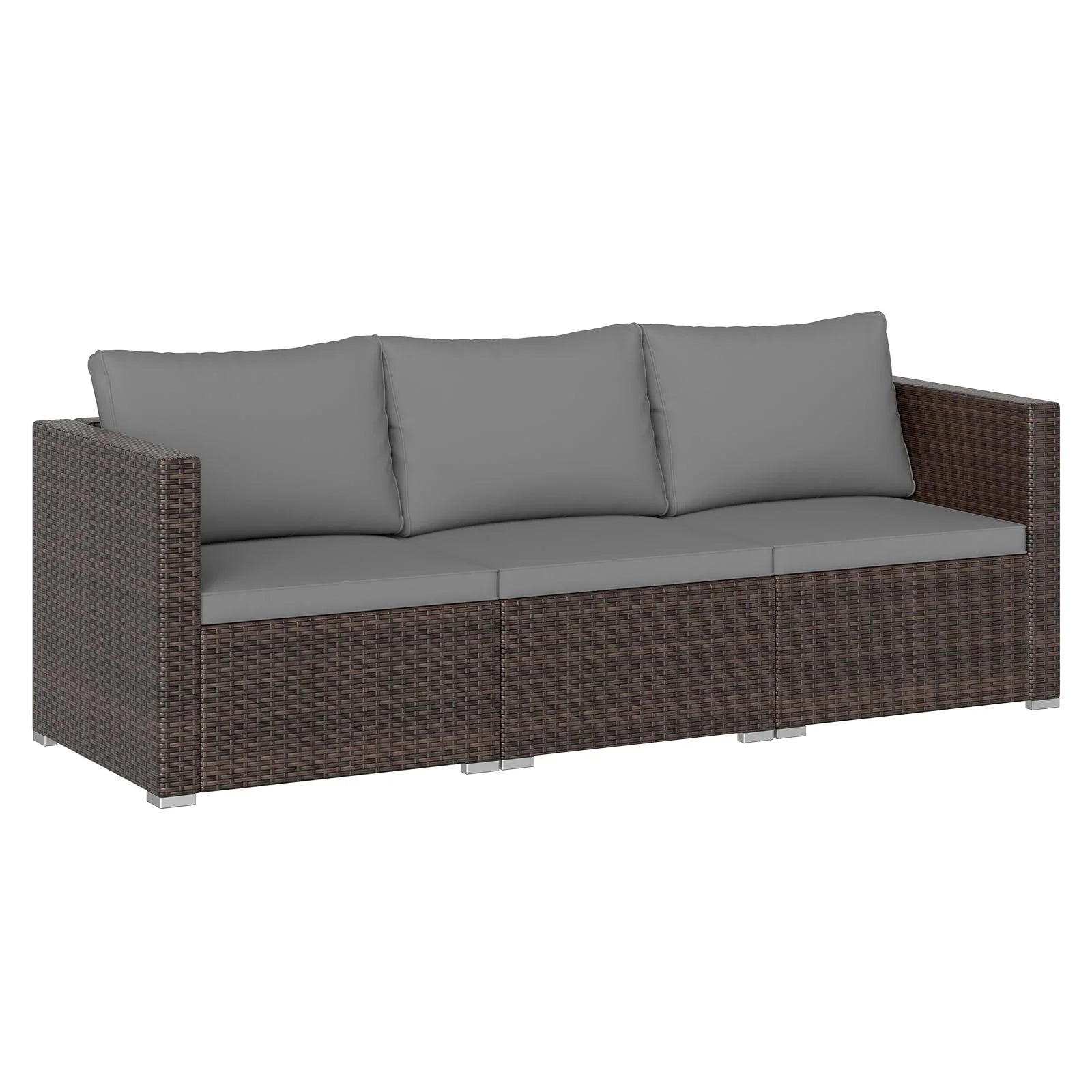 Tangkula 3 Pieces Patio Sectional Sofa Set with Soft Cushions - Product image 1