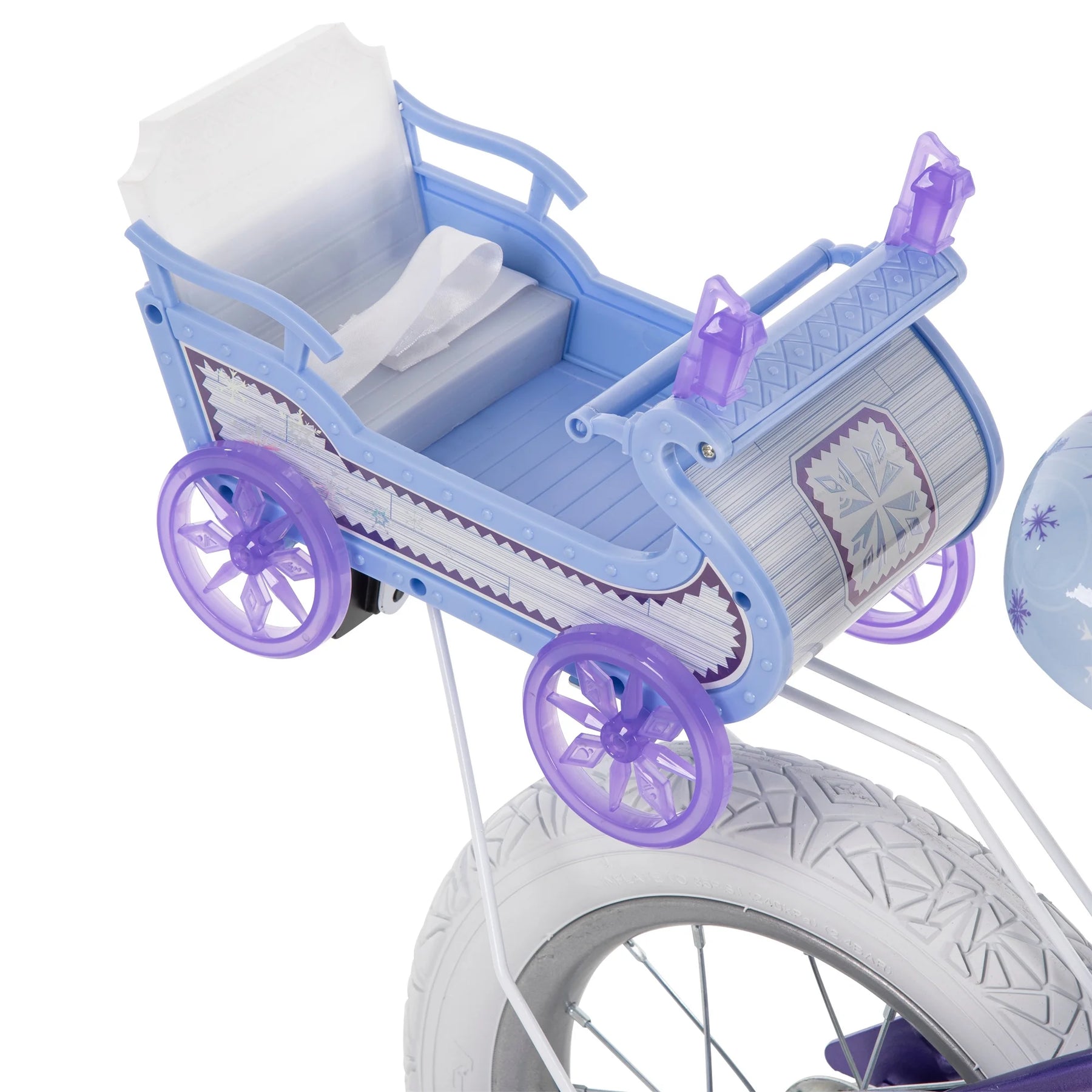 Frozen Bike with Doll Carrier Sleigh for Girl'S, 12 In., White and Purple by Huffy - Product image 12