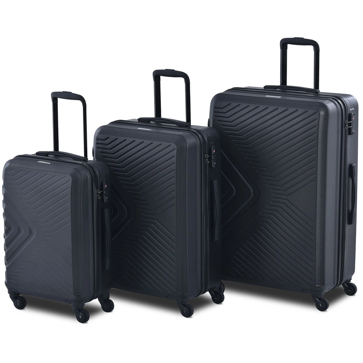 3 Piece Blue Luggage Travel Set, 20" 24" 28" Carry on Luggage with Spinner Wheels - Product image 3