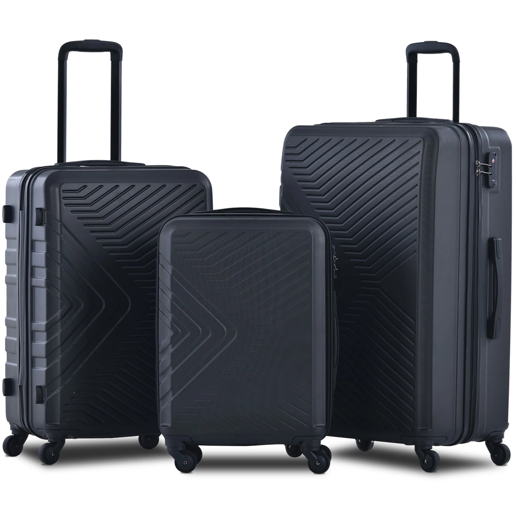 3 Piece Blue Luggage Travel Set, 20" 24" 28" Carry on Luggage with Spinner Wheels - Product image 23