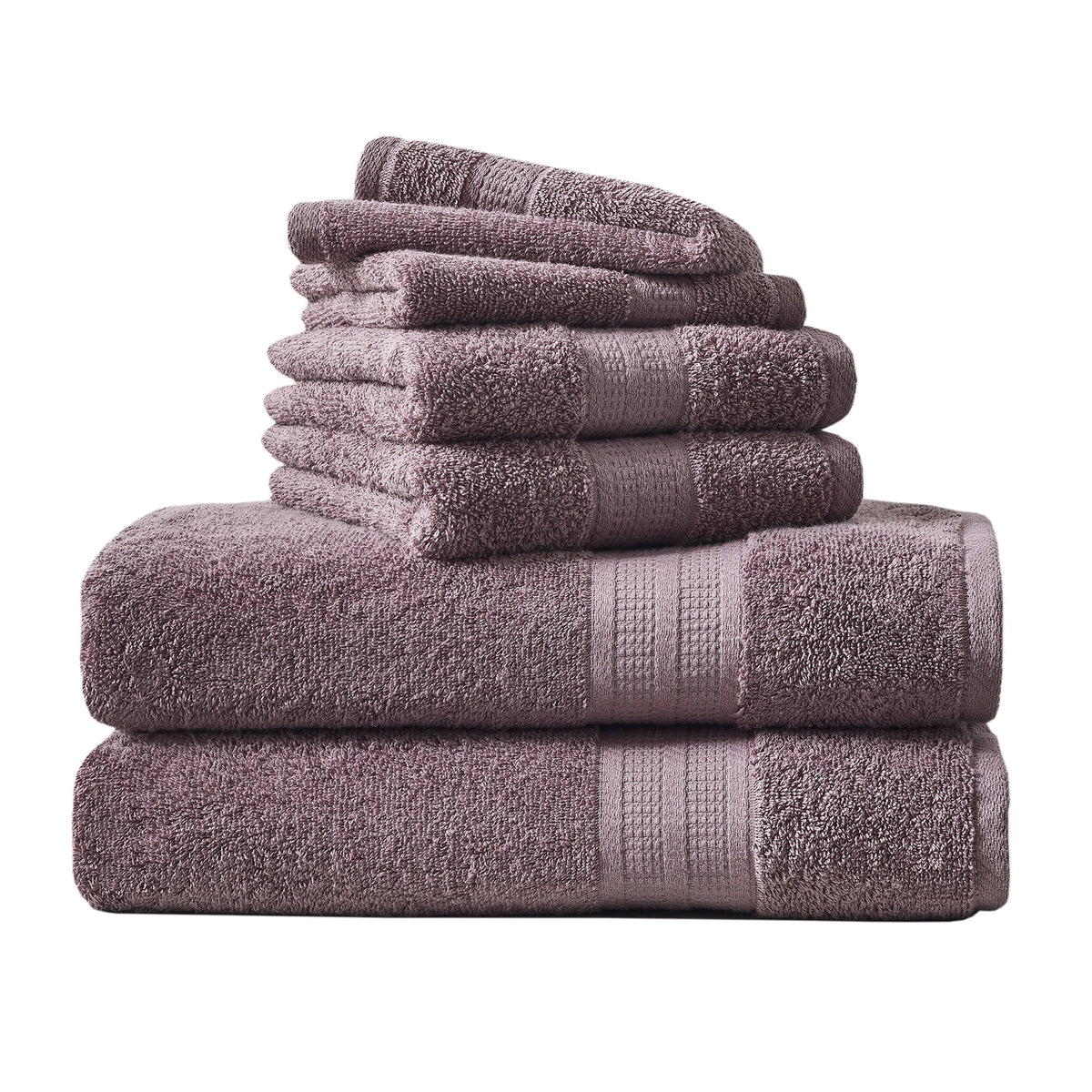 Better Homes & Gardens 6-Piece Bath Towel Set, Solid Purple, Size: 6 Piece Set (Solid) - Product image 1