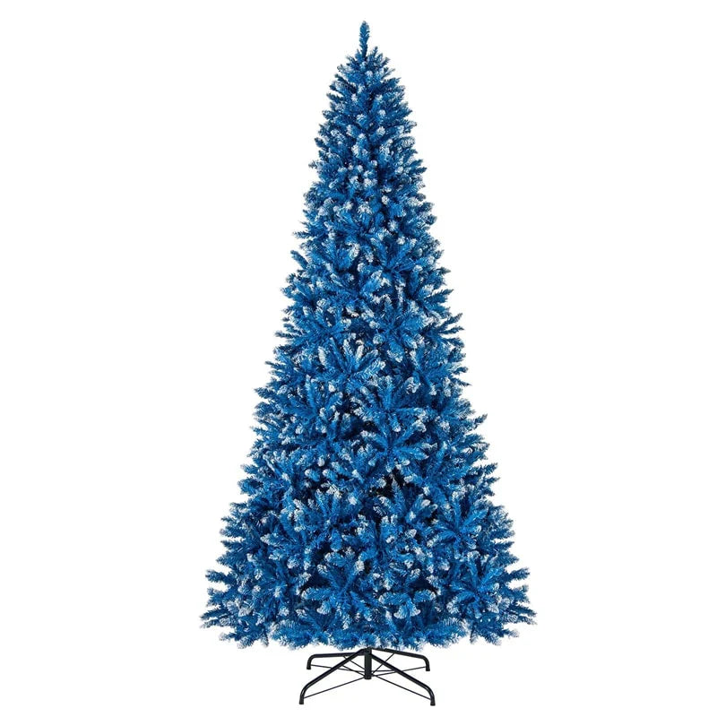 6/7/8/9 FT Pre-Lit Christmas Tree, Blue Hinged Xmas Tree with Frosted PVC Tips, Warm White LED Lights - Product image 35