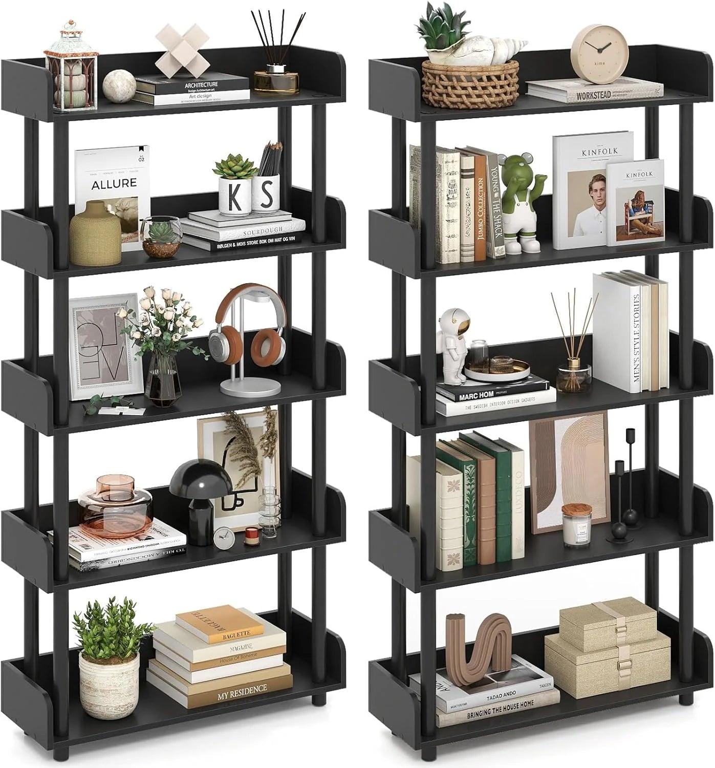 Tangkula 5-Tier Open Bookcase with Industrial Storage Unit - Product image 12