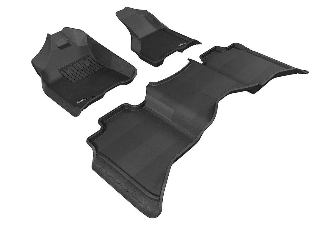 3D MAXpider L1DG01701509 - 2009-2012 Dodge Ram 1500/2500/3500 Crew Cab Kagu 1st & 2nd Row Floormats - Black
